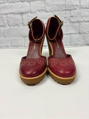 Marc by Marc Jacobs Burgundy Leather Platform Heels Size 39/8.5